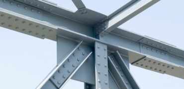 A connector strut between steel girders