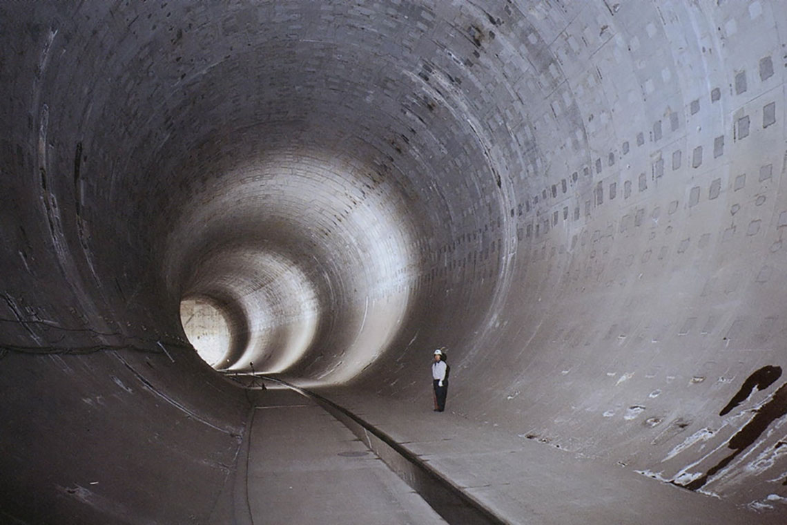 Tokyo flood defence tunnel