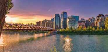 Calgary's riverbank