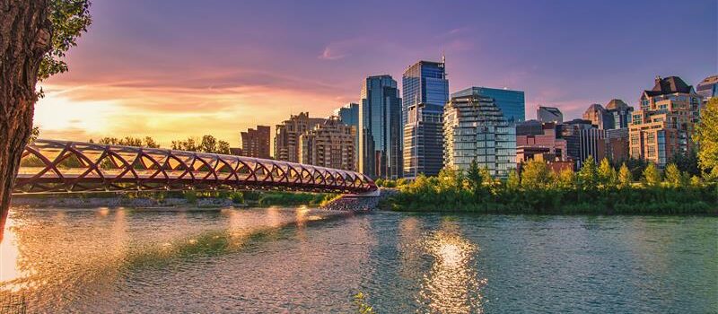 Calgary's riverbank