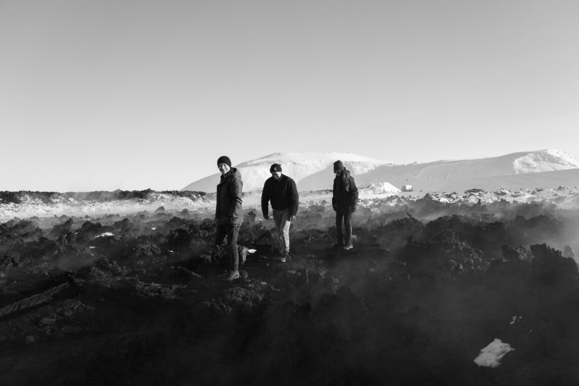 The team behind the steel lava diverting structures