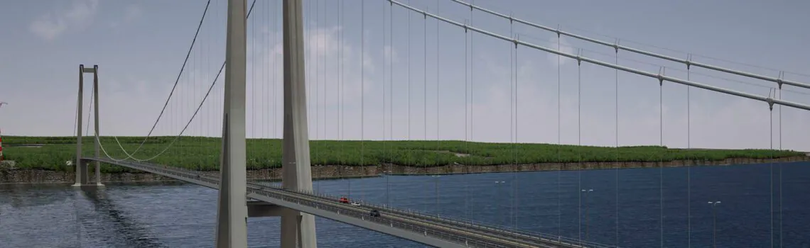 Artist's rendition of Chacao Bridge