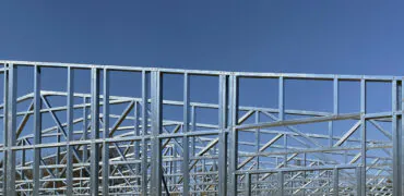 A light steel roof frame