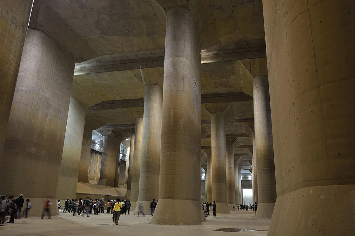 Tokyo flood defence cathedral