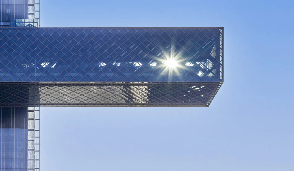 The cantilevered section of One Za’abeel.