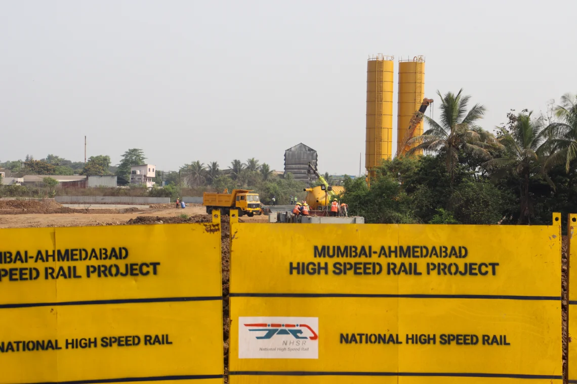 Steel bridges being built for India's high speed rail network