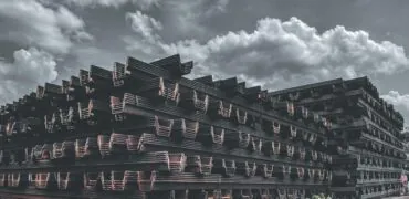 Piles of steel sheet piling