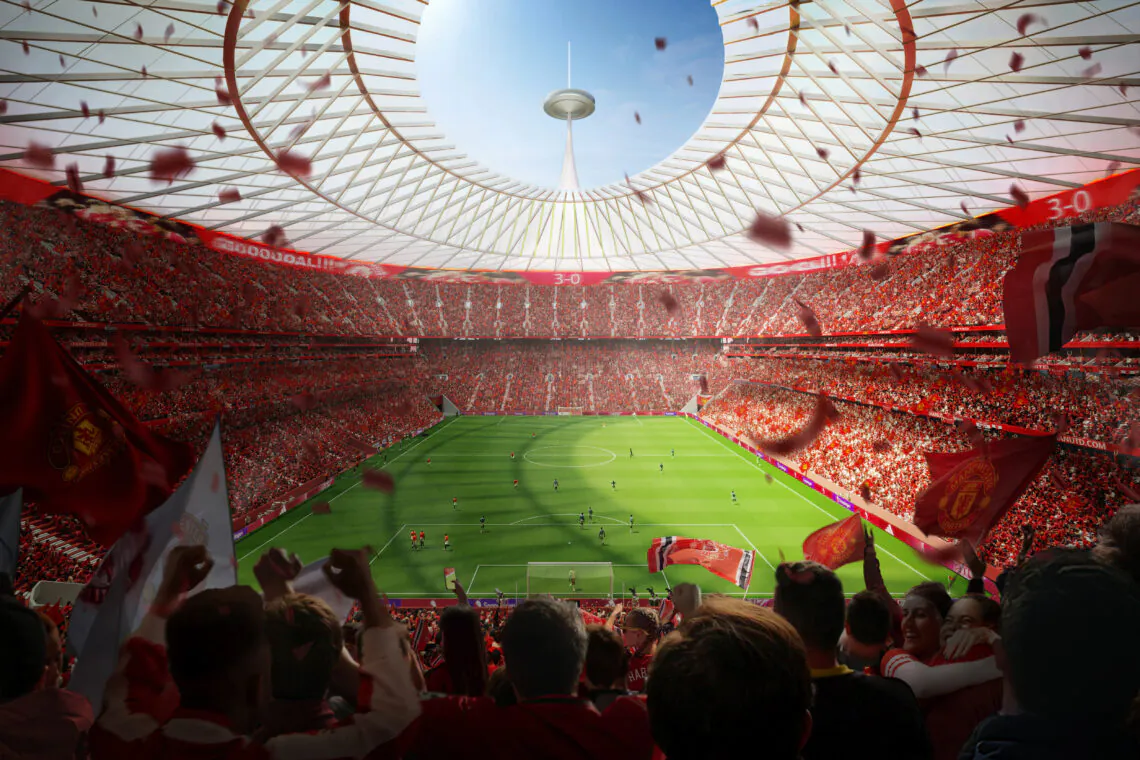 Fans will have an uninterrupted view of the game from the new Manchester United Football Club stadium